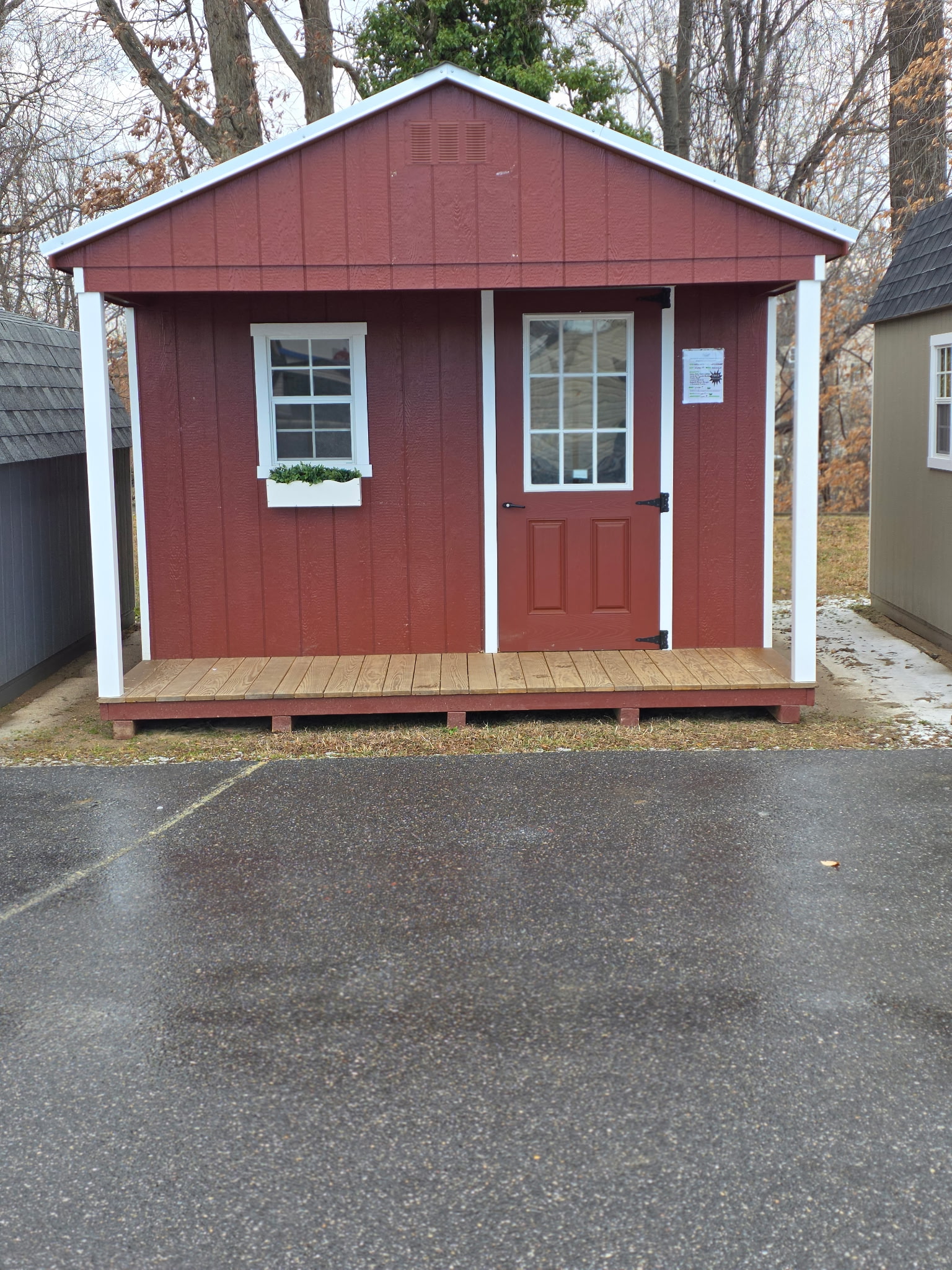 12x16 Gable (Covered Porch) Returned - High Point Buildings